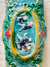 Load image into Gallery viewer, Large decorative ceramic lidded box on lion&#39;s feet
