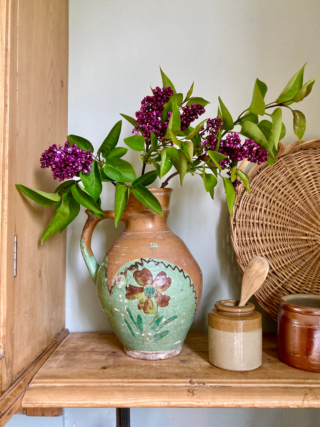 Hand decorated rustic Croatian Jug