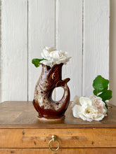 Load image into Gallery viewer, Smaller-size treacle glaze gluggle jug by Fosters Pottery, Cornwall
