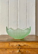 Load image into Gallery viewer, Tulip design Bagley frosted green glass mantle vase
