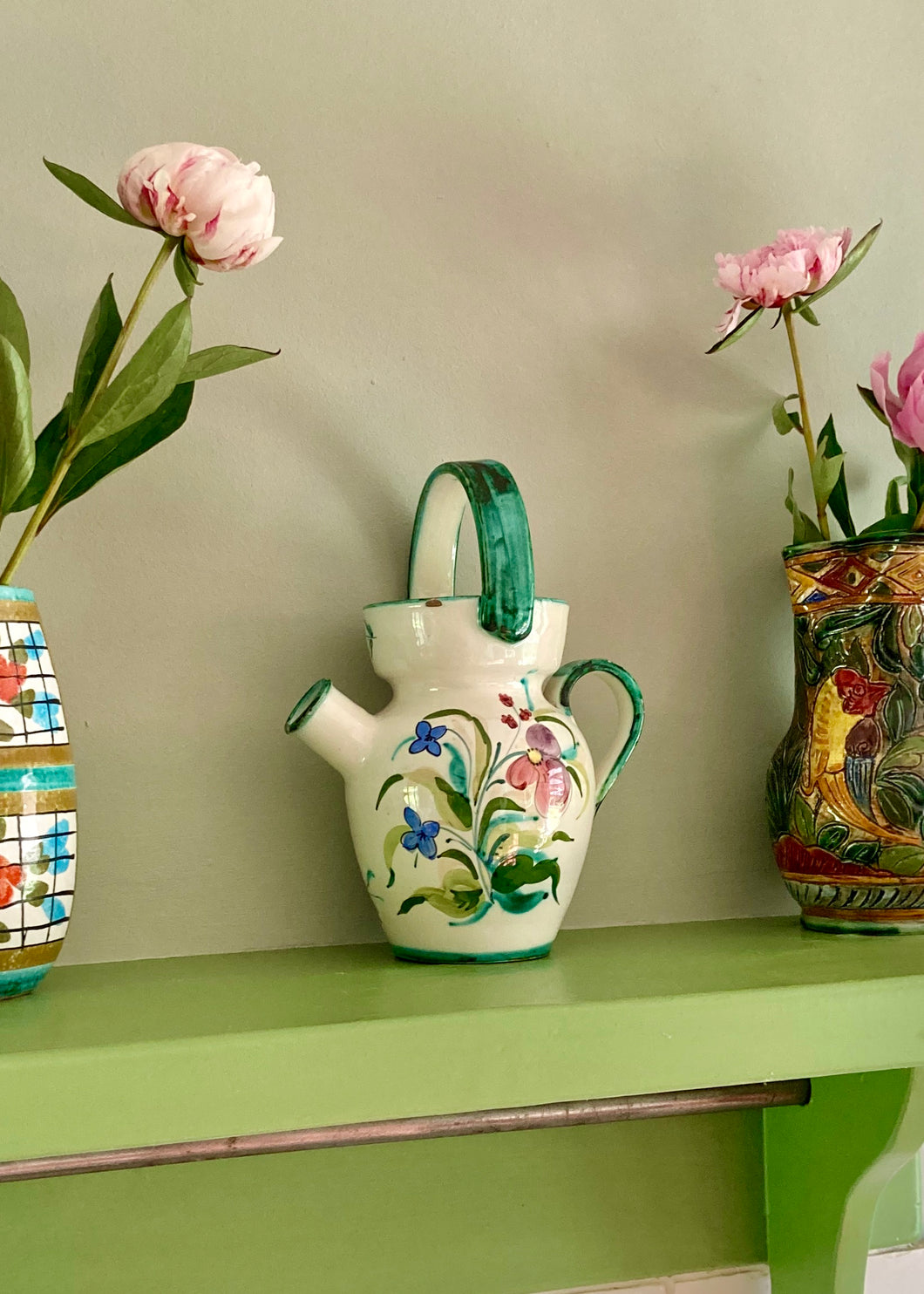 Pretty Italian floral jug