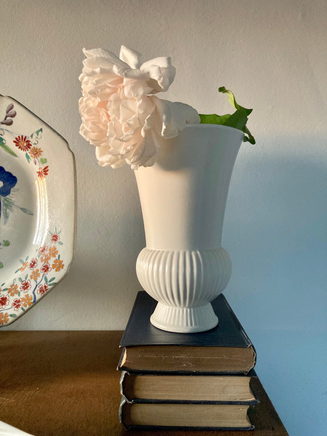 Wedgwood Moonstone Thistle fluted vase