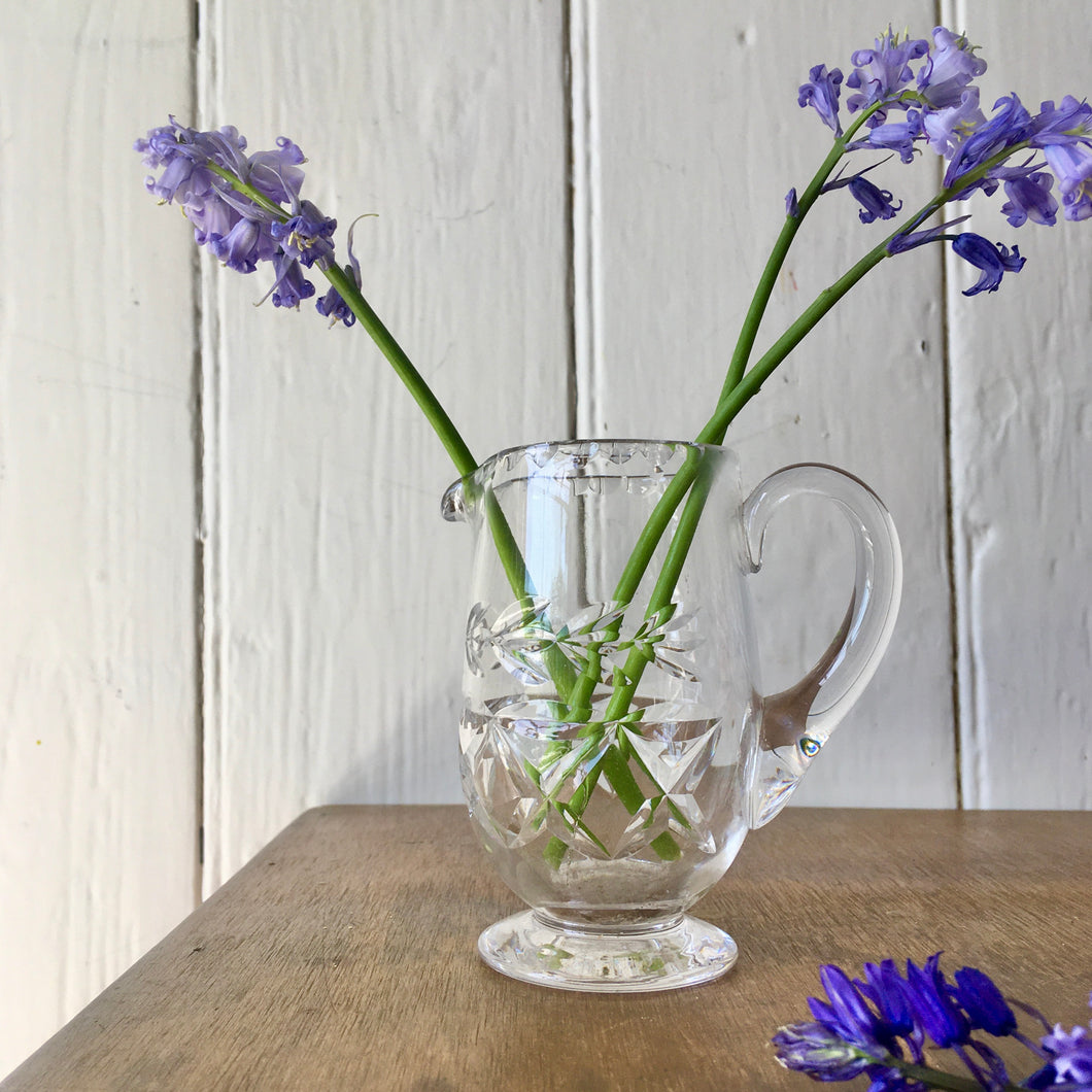 Small cut crystal footed glass jug