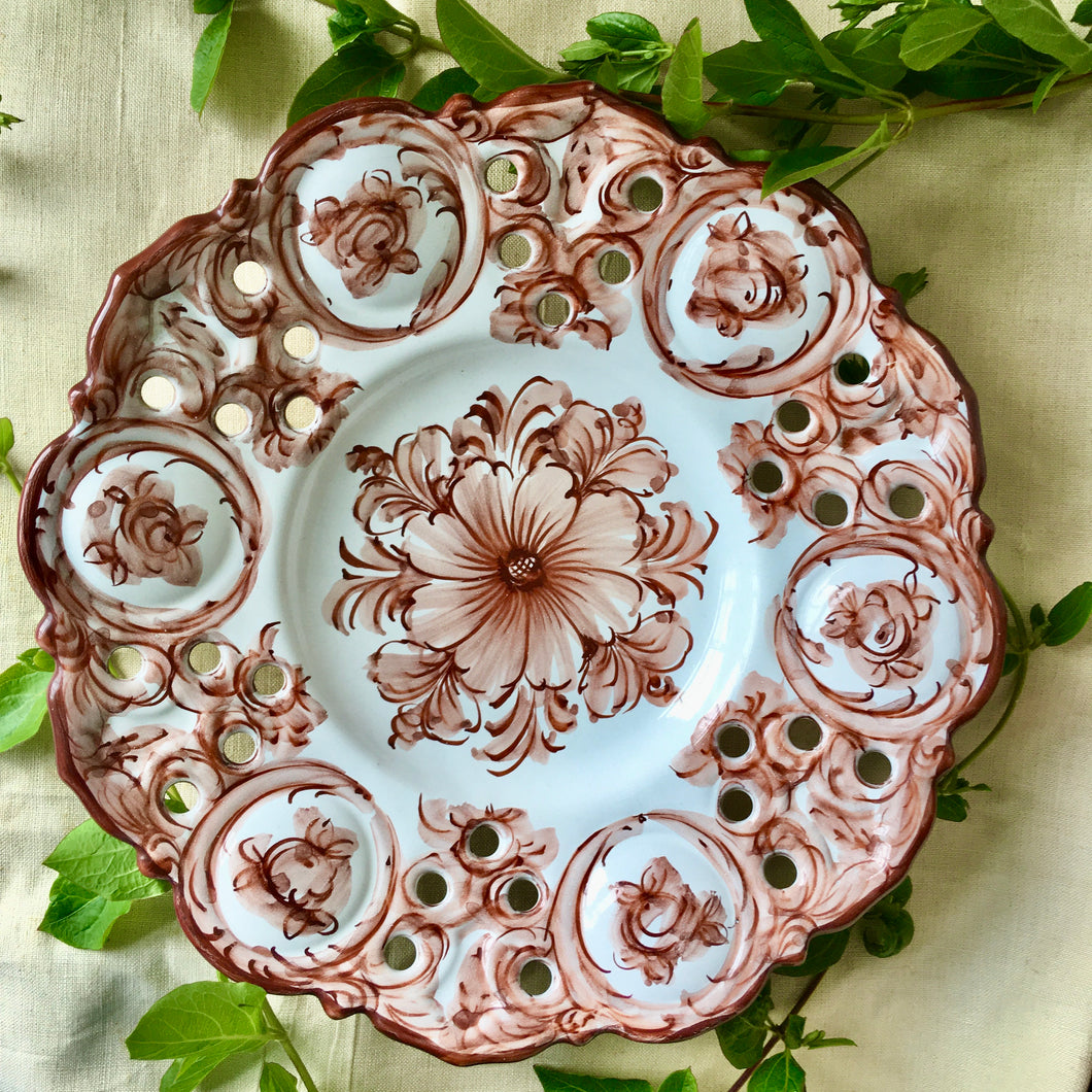 Portuguese decorative floral plate