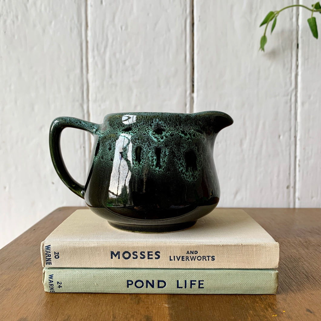 Small retro jug with smokey blue glaze