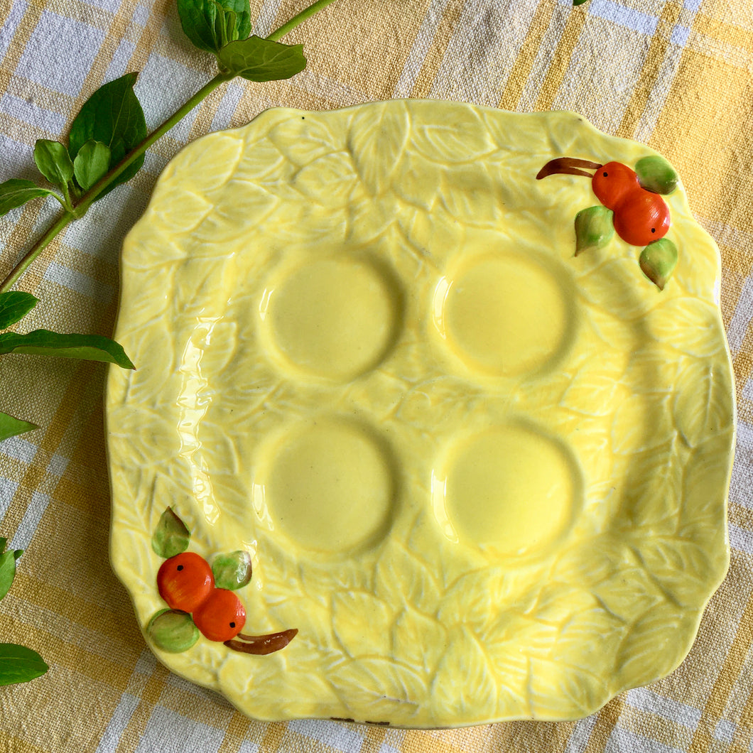 John Steventon yellow leaf plate